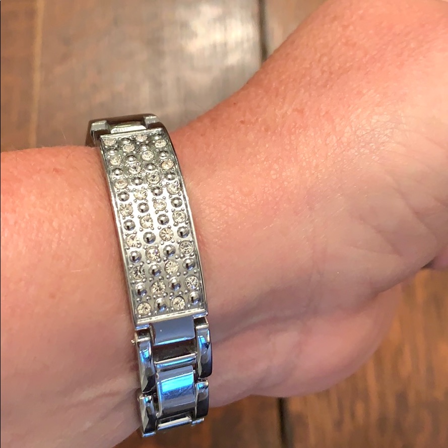 Silver Rhinestone Alta Fitbit Band Fitbit Nfs
